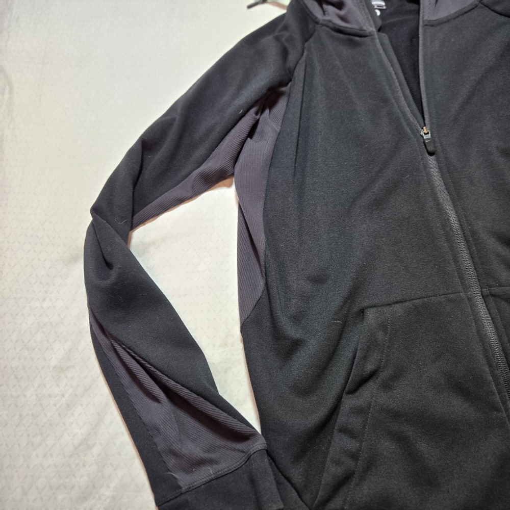 Nike Dri-FIT Full Zip Hoodie Women's Medium Black Athletic Training Jacket Swoos - Picture 3 of 9